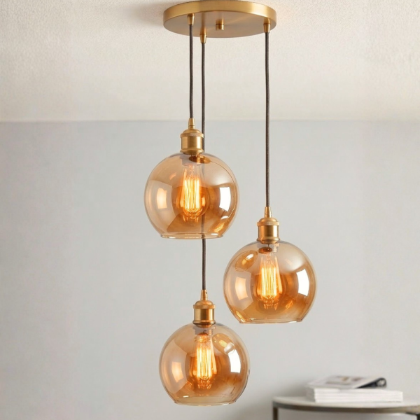 LÁMPRA ESFERAS MIEL