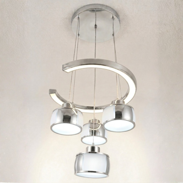 Lámpara Tambor Plateada